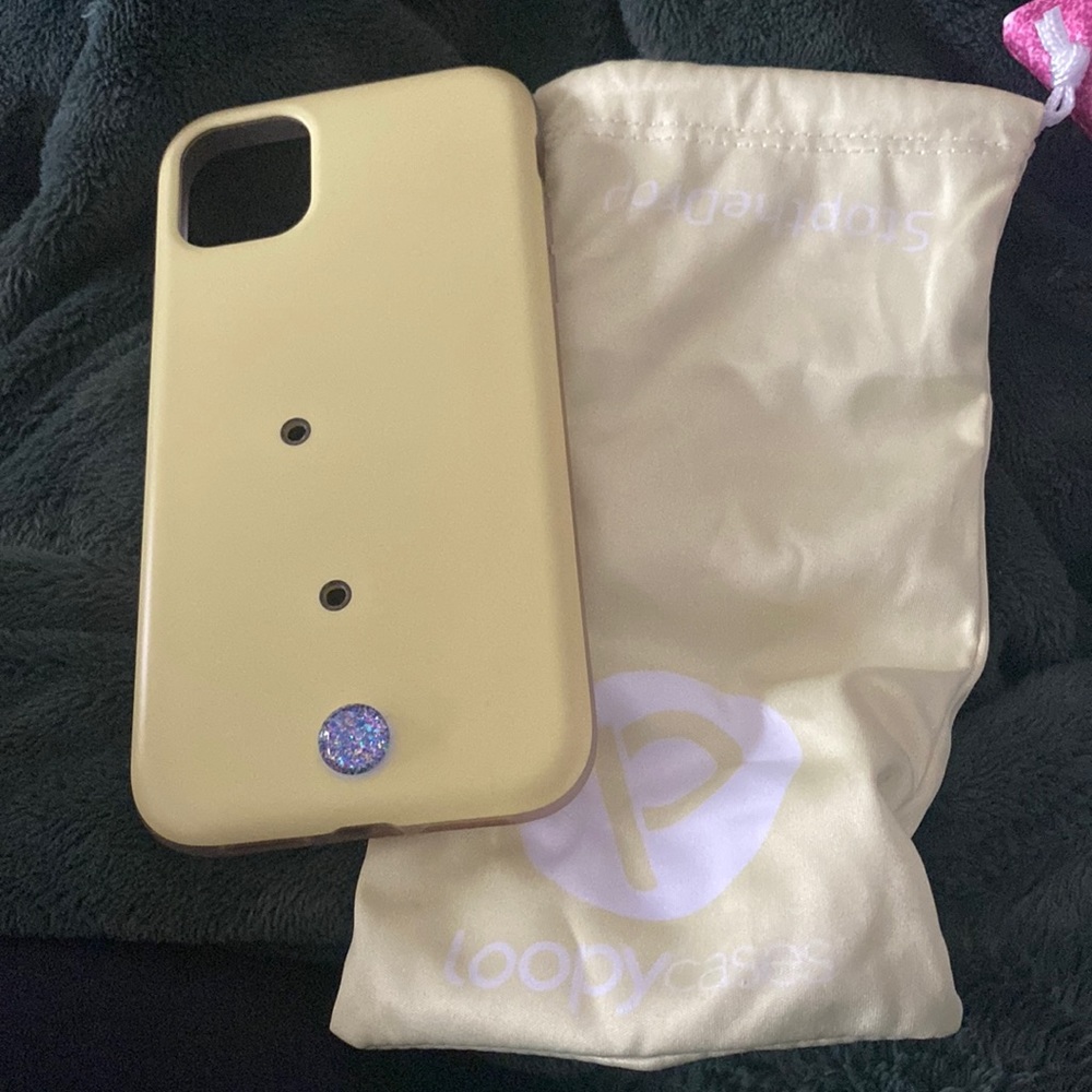 Yellow righty loopy case for iPhone 11